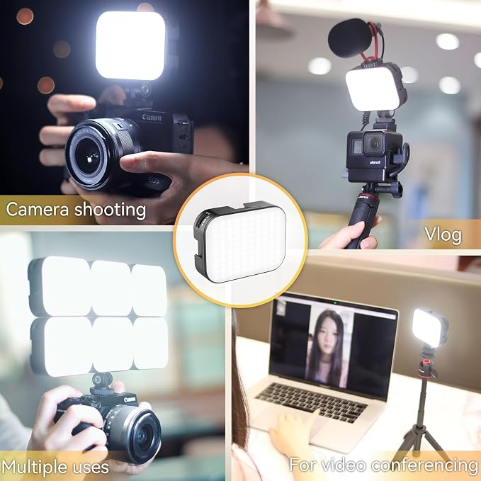 VIJIM VL100C Bi-Color LED Video Light on Camera Adjustable Angle Dimmable | 2500-6500K CRI95+, Rechargeable Type-c, Build-in 2000mAh , with 4 Cold Shoes, Mini Hot Shoe Swivel Mount for Tripod Mic Vlog - Image 7