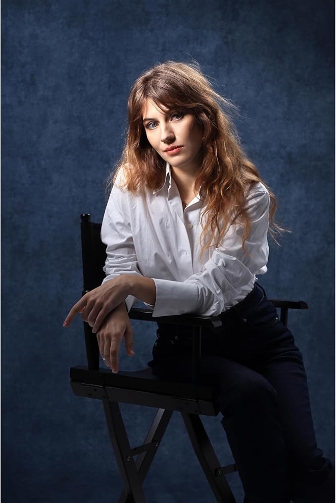 UrcTepics 5×7 ft Denim Blue Fabric Photo Backdrops, Classic Abstract Texture Backdrop for Headshots and Portraits, Vintage Photography Background for Studio and Events. - Image 4