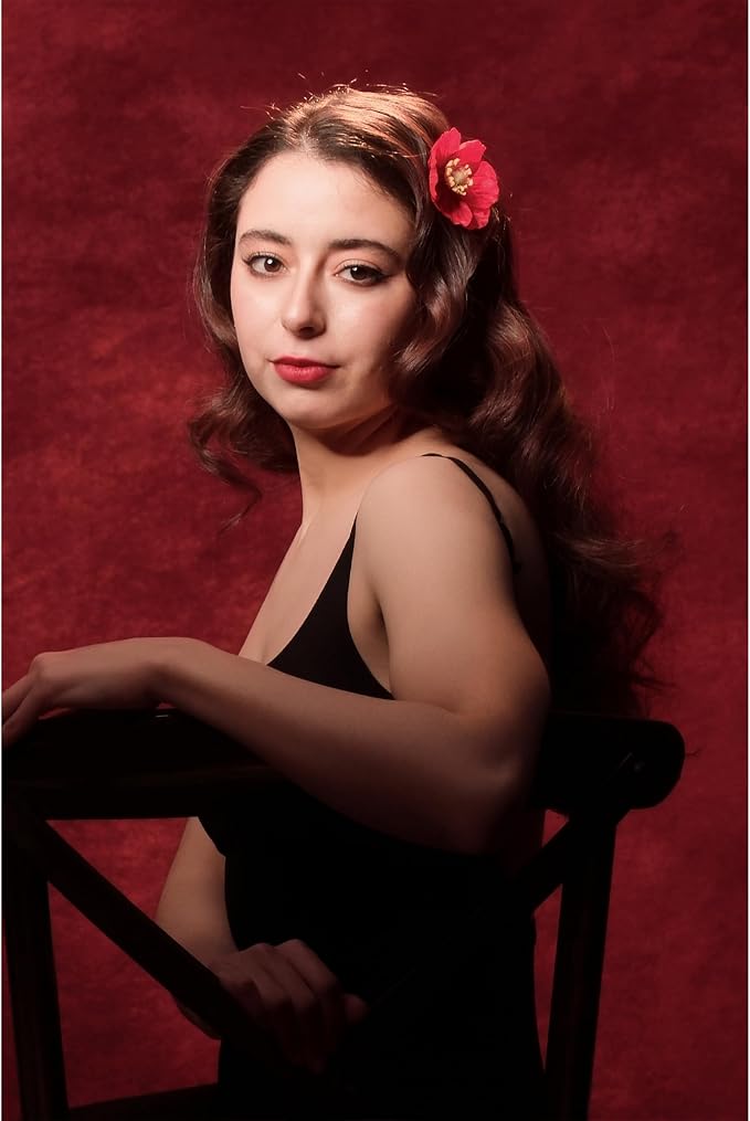 UrcTepics 8x16ft Red Abstract Photography Backdrop for Studio Portraits, Headshots - Textured Professional Background Cloth - Image 3
