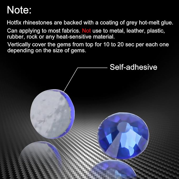 Jollin Hotfix Rhinestones Flatback Crystal Gems 2mm SS6, Sapphire | 2880pcs Hot Fix Crystals Glass Rhinestones for Bedazzling, Crafting, Clothes, Shoes & Accessories DIY Decoration - Image 5