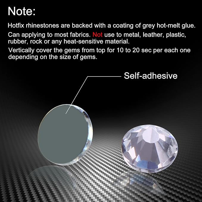 Jollin Hotfix Rhinestones Flatback Crystal Gems 6.4mm SS30, Crystal | 288pcs Hot Fix Crystals Glass Rhinestones for Bedazzling, Crafting, Clothes, Shoes & Accessories DIY Decoration - Image 5