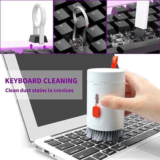 20-in-1 Cleaning Kit for Airpod Earbud Laptop Keyboard, Electronic Penlar Cleaning Kit Compatible with Computer PC Cell Phone, Charging Port - Image 4