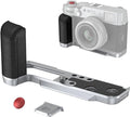 SmallRig X100VI / X100V Handgrip L-Shape Grip with Quick Release Plate for Arca, Lightweight Silicone Side Handle, Shutter Button and Hot Shoe Cover for FUJIFILM X100VI / X100V Cameras (Silver) - 4555 | with Hot Shoe Cover, Quick Release Plate for Arca... by SmallRig