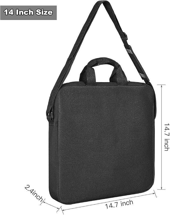 Photography Carrying Bag for 12" Ring Light,12 x 12 inch Selfie Ring Light Protective Carrying Bag, Portable Desk LED Case for 12" Camera Light-Black - Image 3