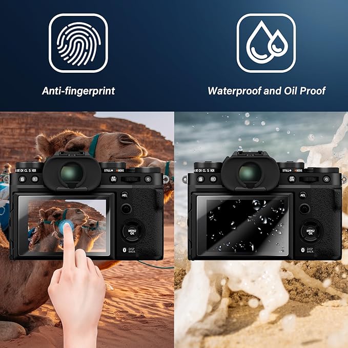 kinokoo Screen Protector for Fuji X-S10/XS10 Digital Camera, 0.25mm 9H Hardness Tempered Glass Film Panasonic GX800 GX850 GF9 GF8 film Bubble-free/Anti-scratch(2 pack) - Image 5