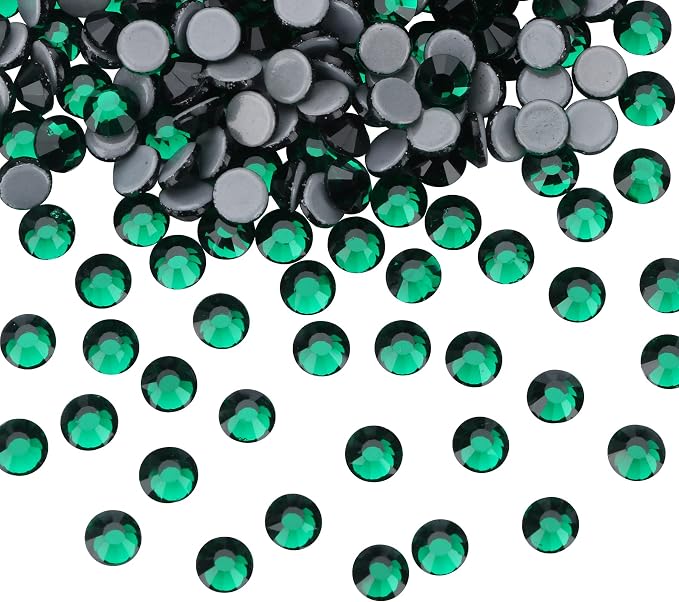 Jollin Hotfix Rhinestones Flatback Crystal Gems 2.8mm SS10, Dark Green | 2880pcs Hot Fix Crystals Glass Rhinestones for Bedazzling, Crafting, Clothes, Shoes & Accessories DIY Decoration - Image 2