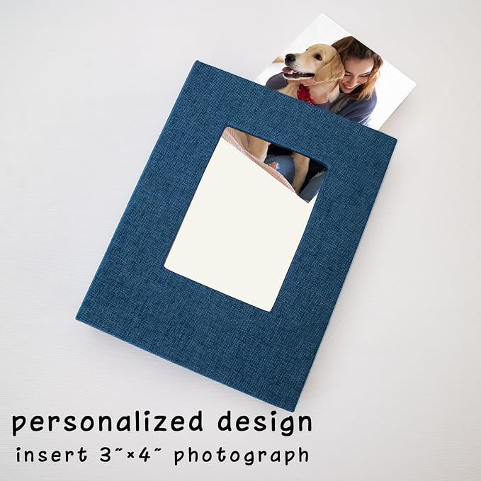 Small Photo Album 5x7, Pack of 2 Linen Picture Book, Each Mini 26-Page Album Holds 52 Photos, Art Presentation Folder for Postcards & Picture Storage - Image 2