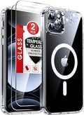 LeYi for iPhone-11-Pro-Max Case Clear: Screen Protector X2 + Camera Cover X2[ MagSafe Compatible] Funda para i Phone 11pro promax Magnetic Protective Slim Case for iPhone 11promax, Transparent by LeYi