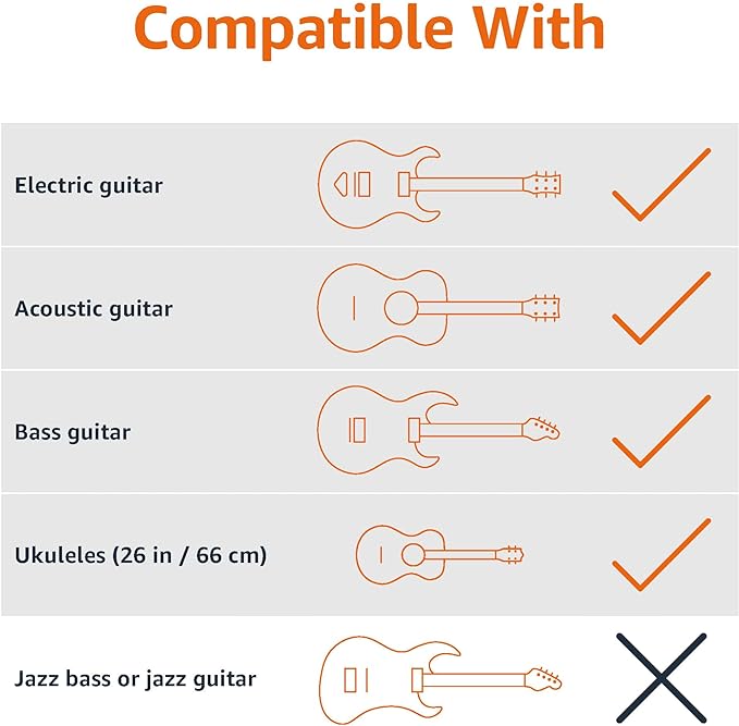 Amazon Basics Height Adjustable Foldable Guitar Stand with Secure Support, Padded Non-Slip Floor Stand for Acoustic, Electric, Bass and Banjos, Portable Display Stand, Black - Image 4