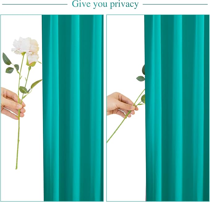 4 Panels Turquoise Backdrop Curtain for Parties Wrinkle Free Photo Backdrops Drapes Background Fabric Decoration for Baby Shower Wedding Birthday Party 20ft(W) x 10ft(H) - Image 7