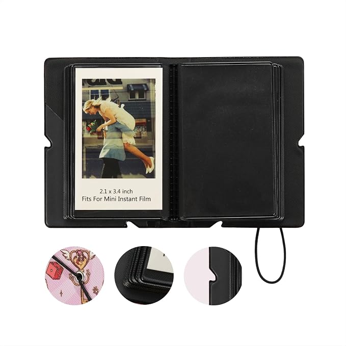 2x3 Instax Mini Photo Album, 28 Pockets. Cartoon Valentine, 1PK | Portable Wallet Size Album Stores 2x3 inch Instant Photos. Fits Polaroid, Instax Mini, Kodak Mini Prints and Zink. - Image 3
