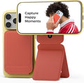 MOFT Phone Tripod Stand, Portable Selfie Stick for iPhone, Mulit-Angle | Pocket Size | Strong Magnets l MOVAS Leather | Magsafe Compatible | Easy to Charge | Stylish |For Content Creators by MOFT