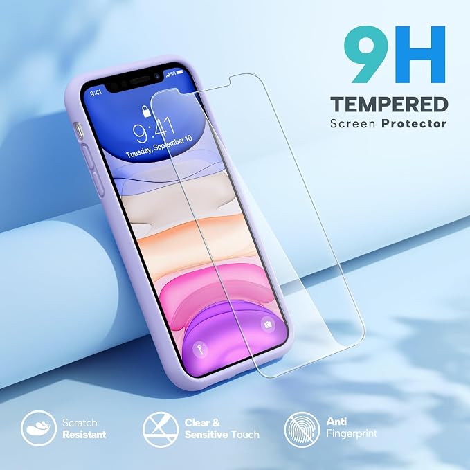 Miracase Silicone for iPhone 11 Phone Case, Light Purple | Soft Anti-Scratch Microfiber Lining, Premium Silicone Cover Shockproof Drop Protection Phone Case for 11 - Image 3