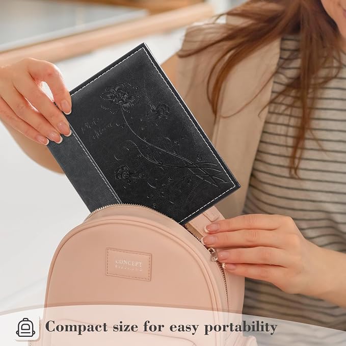 Artmag Photo Album 5x7 Clear Pages Pockets Leather Cover Slip Slide in Photo Album Book Holds 50 Vertical 5x7 Photos Picture Book for Wedding Family (Black) - Image 6