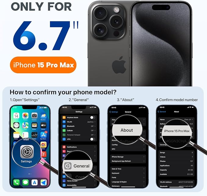 miracase Magnetic for iPhone 15 Pro Max Case, [Soft Anti-Scratch Microfiber Lining], Compatible with MagSafe, Liquid Silicone Case Shockproof Drop Protection Phone Case for 15 ProMax, Capri Blue - Image 6