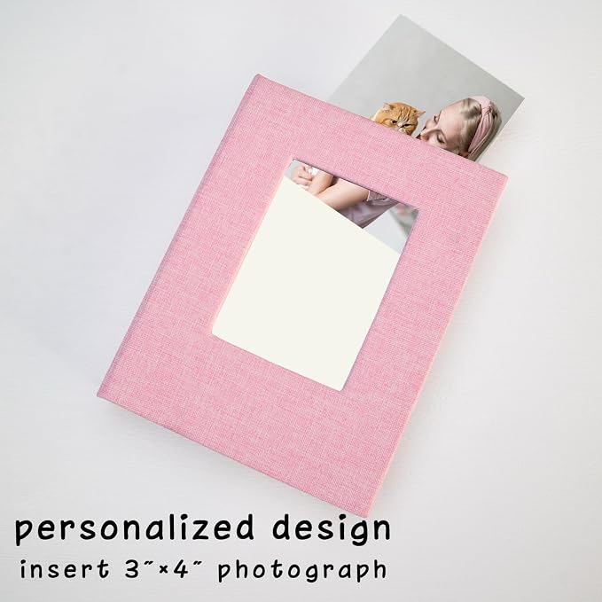 Small Photo Album 5x7, Pack of 2 Linen Picture Book, Each Mini 26-Page Album Holds 52 Photos, Art Presentation Folder for Postcards & Picture Storage - Image 2