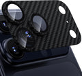 WSKEN for iPhone 17 Pro Max Camera Lens Protector - Military Grade Design | Strong Adhesion, Daily Shatterproof, Metal Aluminum Alloy Tempered Glass Camera Screen Protector, Carbon Fiber Texture by SmartProtectionGreenerFuture