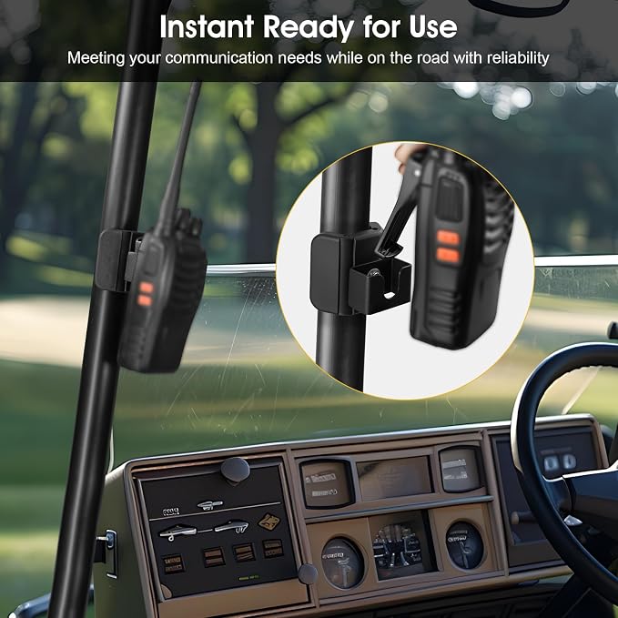 No-Drill Universal Magnetic CB Radio Mic Holder, Flexible Mount with No-Scratch Rubber Magnet Base for Speaker Microphone, Handset, Walkie Talkie, Fits Truck, Golf Cart, UTV, Off-Road Vehicle, 2 Pack - Image 4