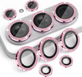 Camera Lens Protector for Samsung Galaxy S26 Ultra, Glitter Pink | Tempered Glass, Auto-align Tray, Easy Installation, Case Friendly, Anti-Scratch, HD Clear, Ultra Slim by Rayorcon