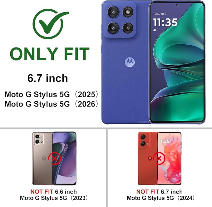 Gritup for Motorola Moto G Stylus 5G 2026 Case: G Stylus 5G 2025 Case with Screen Protector*2 [Magnetic Stand] [Slide Camera Cover] Shock Proof Military-Grade para G Stylus-5G-2025 Blue - Image 2