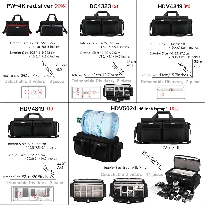 Professional Camera single-Shoulder Bag, Pressure proof &Waterproof DSLR SLR Mirrorless Gadget Case, Cine Cube Bag for Camera Gear, Photographer, Videographer Videomakersfor Z280 FX6 (L) - Image 7