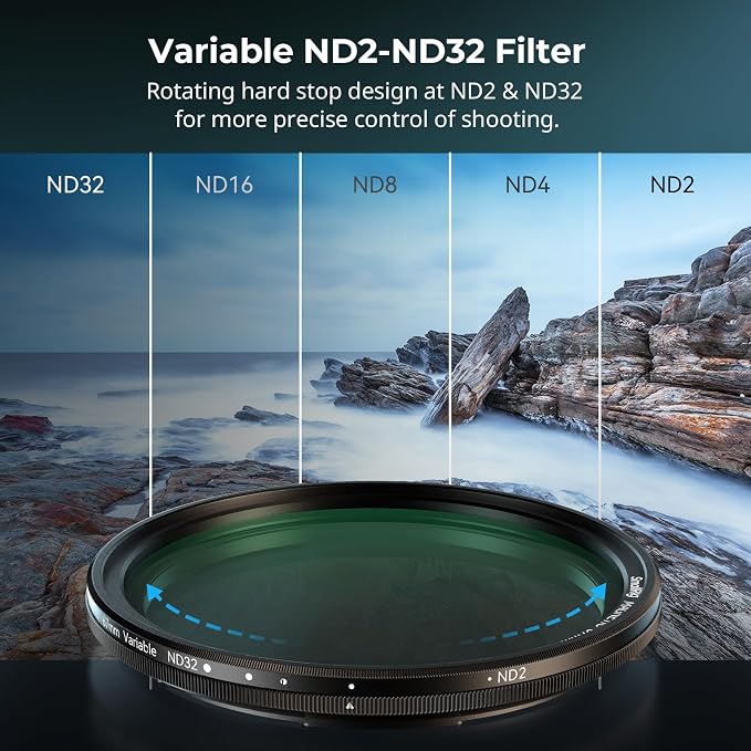 SmallRig 67mm Magnetic VND Phone Filter, ND2-ND32, with Filter Ring | No X Cross HD Optical Glass Waterproof Scratch Resistant Magnetic Adjustable Neutral Density Filter - Image 6