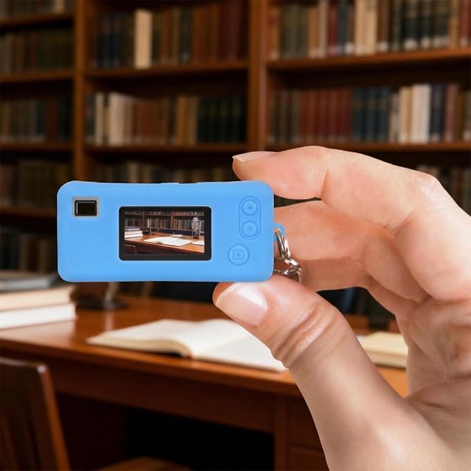 Silicone Case for Kodak CHARMERA Millennium Keychain Mini Digicam Blind Box | Soft Keychain Camera Sleeve, Precise Cutouts, Case-On Charging & SD Card Access, For Collectors & Daily Carry, Blue - Image 8