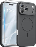 FNTCASE for iPhone 17 Pro Case, Fit for Magsafe, Screen Protector | Full Camera Protection, Integrated Silicone, 14FT Military Grade Drop Proof, Shockproof Protective Phone Cover, Full Gray by FNTCASE