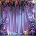 10x10ft Wrinkle Free Lavender Backdrop Curtain for Parties Soft Fabric Drapes Wedding Curtain Backdrop for Birthday Party Decorations Background for Photography 5x10ft,2 Panels by ESGOTBME