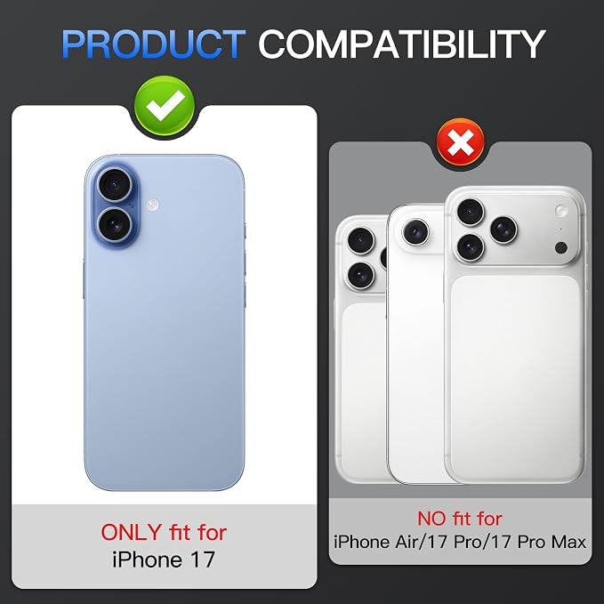Suoman for iPhone 17 Camera Lens Protector, Blue | Bling Glitter, Independent Metal Crystal, Tempered Glass, Strong-Adhesion, Does not Affect Night Shots - Image 2