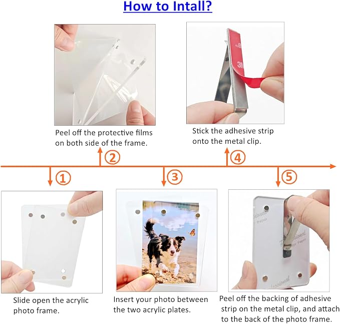 4-Pack Car Sun Visor Photo Clips 2.4x3.5", Magnetic Acrylic Picture Holder | Clear Magnetic Picture Holder Resists 212°F/100°C Heat, Clips to Car Sun Visor, Personalized Photo Frame Gifts for Car Lovers - Image 7