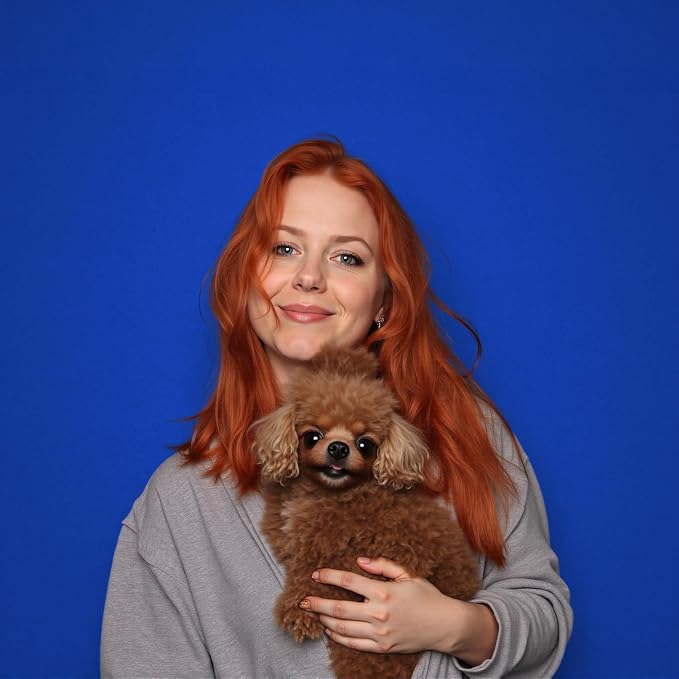 Kate Seamless Paper Backdrop Blue Paper Backdrop for Photoshoot (86''x32.8' Royal Blue) - Image 4