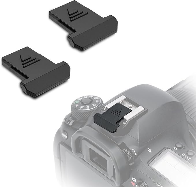 JJC 2 PCS Camera Hot Shoe Cover Cap for Canon R100 R5 R6 RP Rebel T7 DSLR | Anti-Scratch & Dustproof, for Canon EOS R100 R5 R6 RP 5D Mark IV 6D Mark II M50 Mark II Rebel T8i T7i T7 T6i SL3 SL2 by JJC