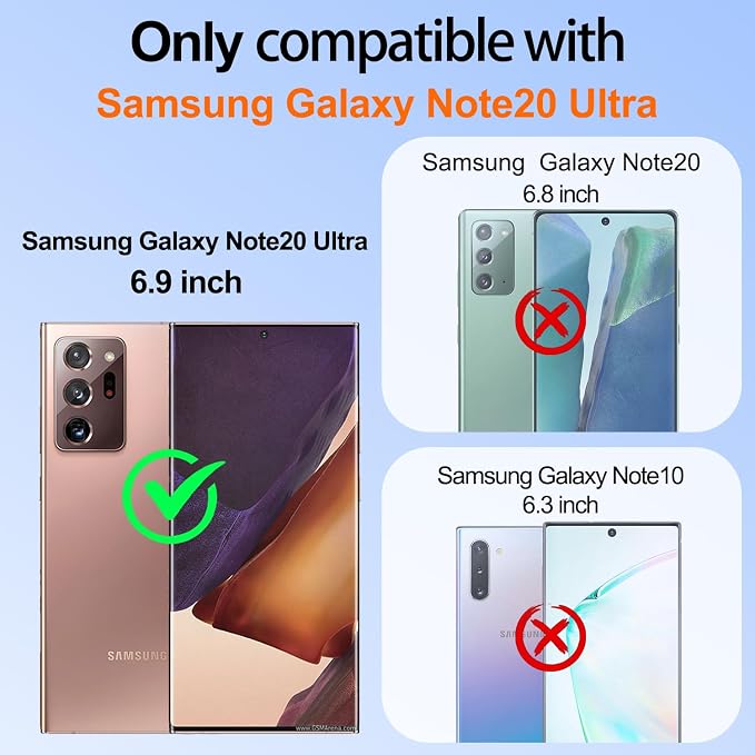 for Samsung Galaxy Note 20 Ultra Case with 2PCS Screen Protector, Build in 360° Rotating Ring Kickstand, Military Grade Protective Cover for Note 20 Ultra Phone, Pink - Image 2