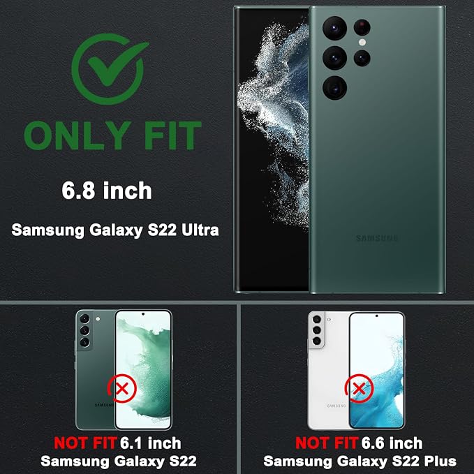Gritup for Galaxy S22 Ultra Case Military-Grade Shockproof with Kickstand | with 2 PCS Screen Protector, Slide Camera Cover, Heavy Duty Outdoor Protection Funda para Samsung S22 Ultra Cover, Pink - Image 2