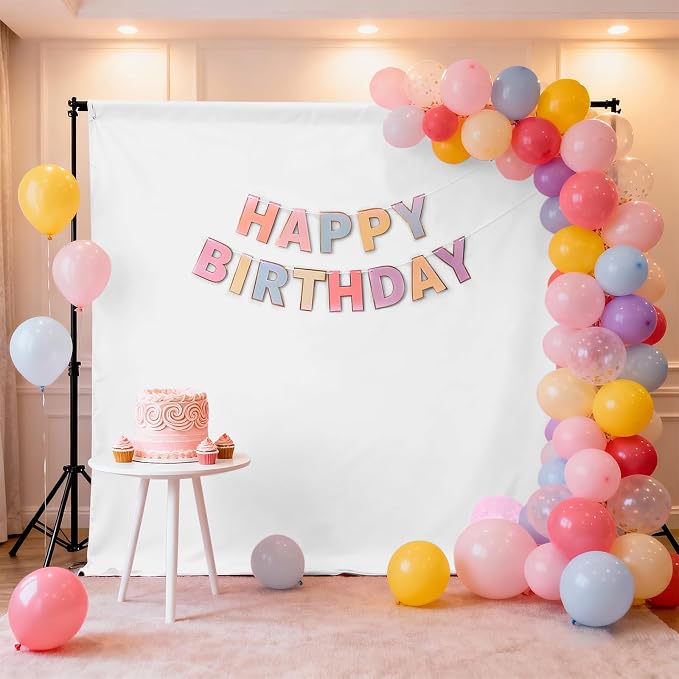 White Photography Backdrop for Photoshoot, Fabric 8x10ft | Polyester Studio Photo Backgrounds, Non Reflective, Easy to Hang, for Portrait Shoot, Product, Party Decor, Video Creation - Image 3