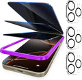 Fotbor [3+3 Pack Privacy Screen Protector for iPhone 16 Pro Max, 26° Anti-Spy & Blue Light Filter Tempered Glass with 3 Camera Lens Protectors, 3X Reinforced, Easy Alignment by Fotbor