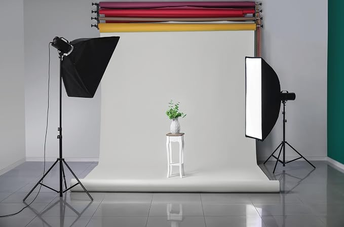 Denny Mfg Seamless Paper Backdrop for Photoshoot, Light Grey, 53 in x 36 ft | Photography Backdrop, Matte Finish for Portraits, Product Photos and Video Shoots, with Free Roll Gaffer Tape (2 in x 13 ft) - Image 9