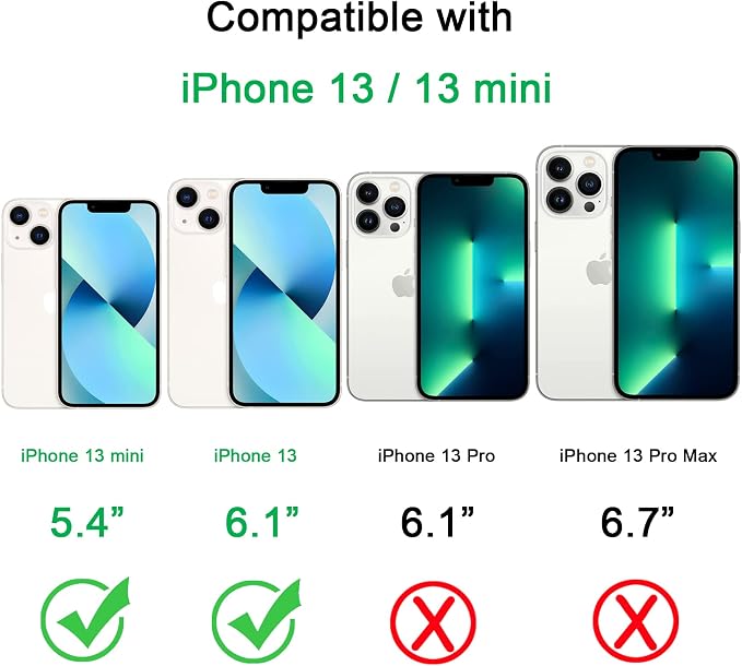 for iPhone 13 & iPhone 13 Mini Camera Lens Protector, Bling 3D Rhinestone Sparkle Diamond 9H Tempered Glass Camera Cover Anti Scratch Shockproof Lens Screen Full Protective Cover - Image 2