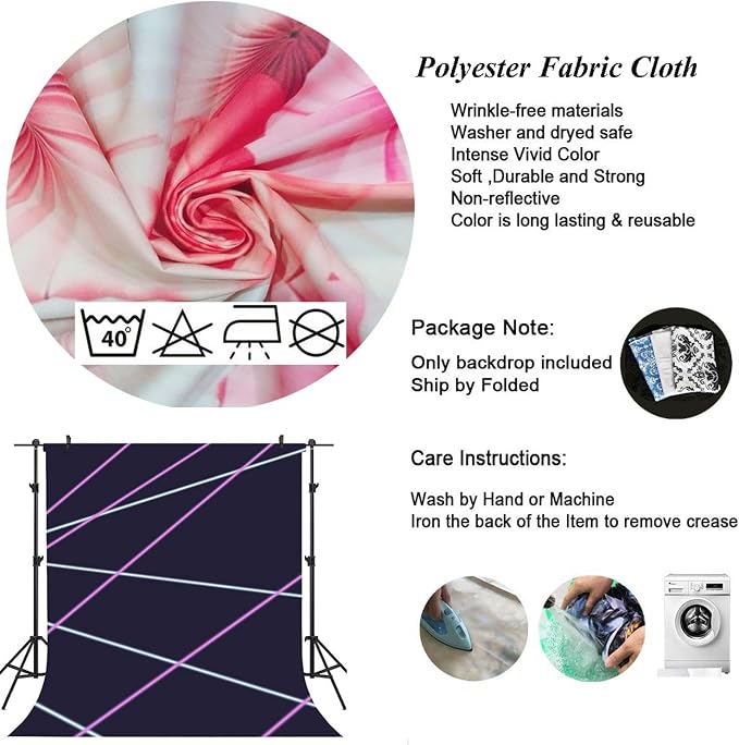 Laser Line Photography Backdrop Neon Laser Tag Birthday Party Night Game On Indoor Photobooth Background Glow Photo Studio Backdrops Fabric 6x8ft - Image 7