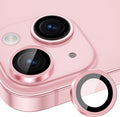 for iPhone 15/iPhone 15 Plus Camera Lens Protector Cover, Pink | Individual Metal, 9H Hardness, Scratch Resistant, Shockproof, Drop Protection, Case Friendly, Stylish Accessories by Xfilm