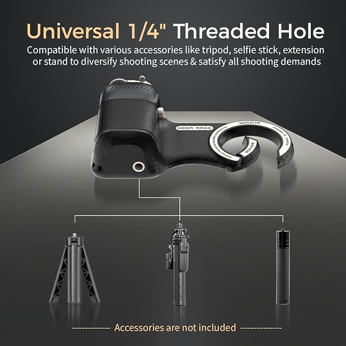 Upgraded Mag-Safe Magnetic Camera Handle Grip with Extended Magnetic Phone Mount with Carabiner & Thumb Rest, Detachable Rechargeable Shutter Remote Compatible with iPhone Pro Max for Video Calls/TK - Image 7