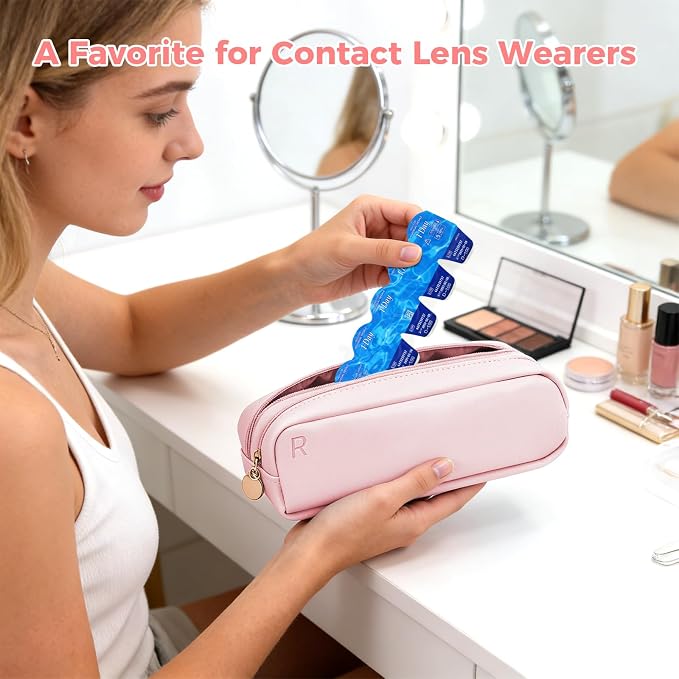 Daily Contact Lens Organizer Case – Waterproof Contact Lens Case for Travel or Home, Portable Contact Case with Clearly Labeled R & L for Disposable Lenses, Holds Up to 60 Disposable Lenses - Image 3