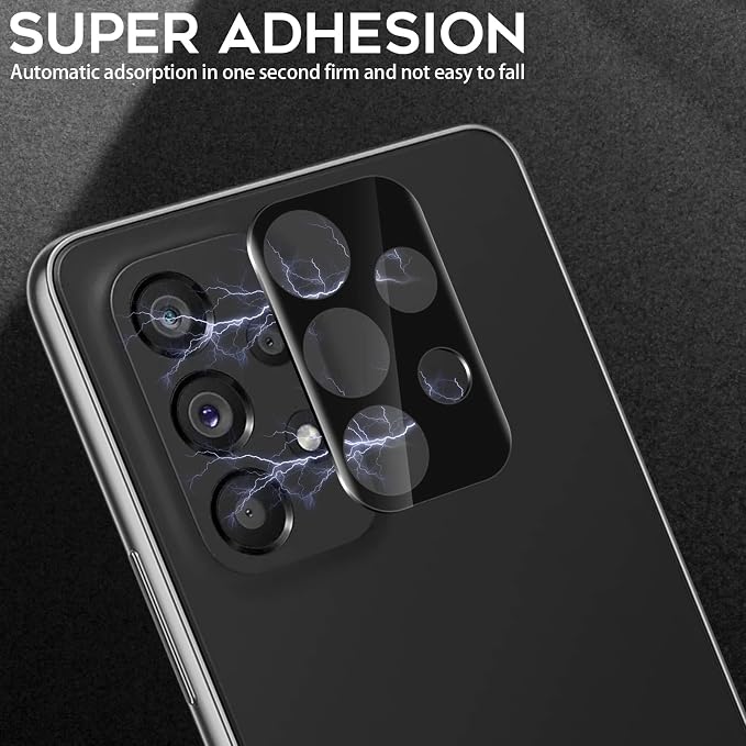 Orzero (4 Pack) Camera Lens Protector Compatible for Samsung Galaxy A53 5G, Samsung Galaxy A33 5G, Protector de Cámera Tempered Glass 9 Hardness HD Anti-Scratch Full Coverage Bubble-Free - Image 4