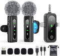 GoorDik Wireless Lavalier Microphone for iPhone, Android, USB C, PC, Camera Video Recording 4 in 1 Clip-on Mics with Rotatable Clip&Denoise Recording, for Vlog Tiktok YouTube Podcast Content Creator by GoorDik