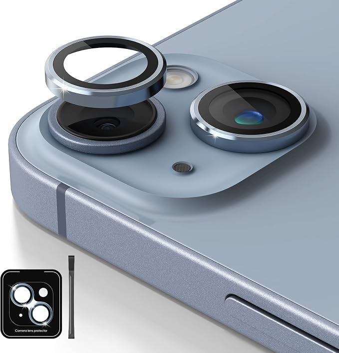 Camera Lens Protector Compatible for iPhone 13 & iPhone 13 Mini Camera Cover Premium 9H Tempered Glass [Anti-Scratch] Ultra HD by Tamoria
