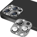 for iPhone 13 Pro & iPhone 13 Pro Max Camera Lens Protector, Bling 3D Rhinestone Diamond 9H Tempered Glass Camera Cover Anti Scratch Shockproof Metal Lens Screen Full Protective Cover -Graphite by Hsefo
