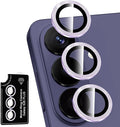 for Samsung Galaxy S26 Plus Camera Lens Protector, Individual Metal Ring Tempered Glass Lens Cover, [Strong Adsorption] Scratch Resistant Ultra-Thin HD Clear Lens Cover, 1 Set-Lavender by Btscase
