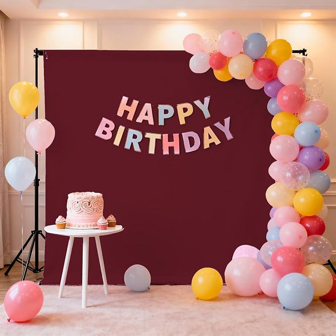 Burgundy Photography Backdrop for Photoshoot, Fabric 10x20ft | Polyester Studio Photo Backgrounds, Non Reflective, Easy to Hang, for Portrait Shoot, Product, Party Decor, Video Creation - Image 3