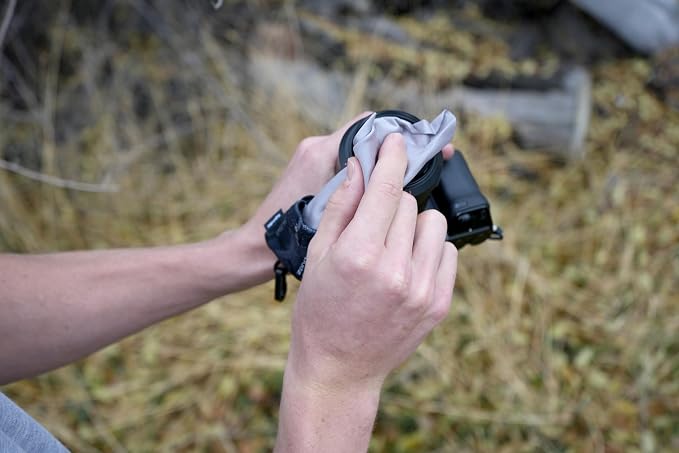 SPUDZ Ultra Microfiber Lens Cleaner with Closeable Bottom – Clip-On Pouch, Washable – for Binoculars, Scopes, Glasses, Screens | Ultra Stealth Bronze, 6 x 6 Inch (2-Pack) - Image 6
